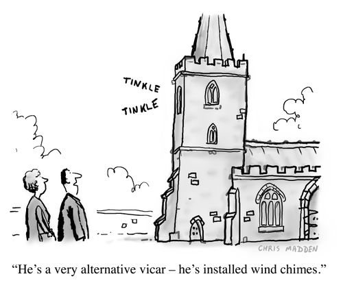 "He's a very alternative vicar - he's installed wind chimes.'