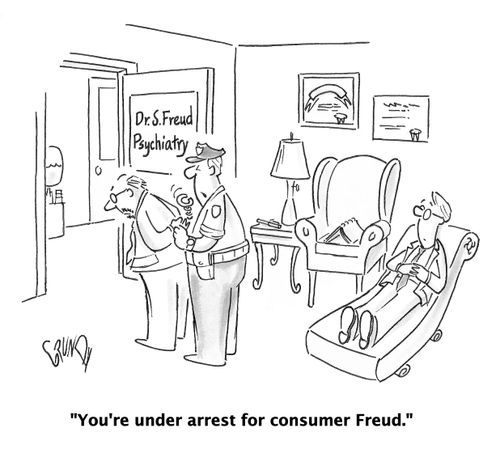 "You're under arrest for consumer Freud."