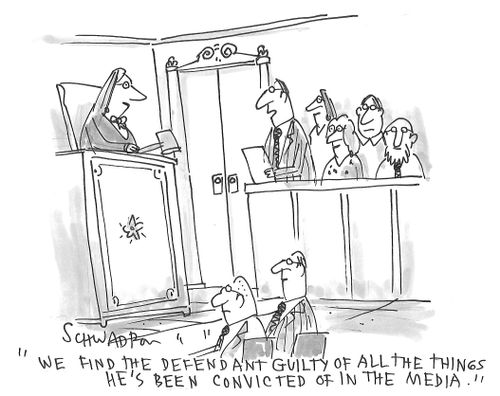 "We find the defendant guilty of all the things he's been convicted of in the media."