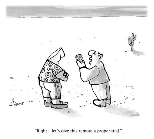 "Right - let's give this remote a proper trial."