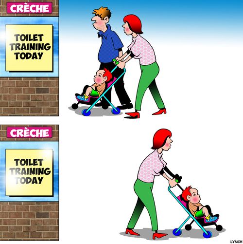Toilet training for an adult.