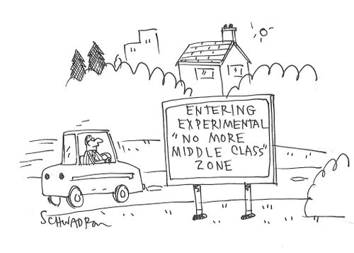 Entering Experimental 'No More Middle Class' Zone.