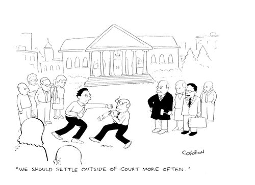 "We should settle outside of court more often."