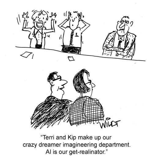 "Terri and Kip make up our  crazy dreamer imagineering department. Al is our get-realinator."