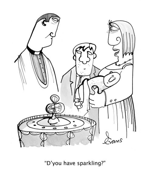 "D'you have sparkling?"
