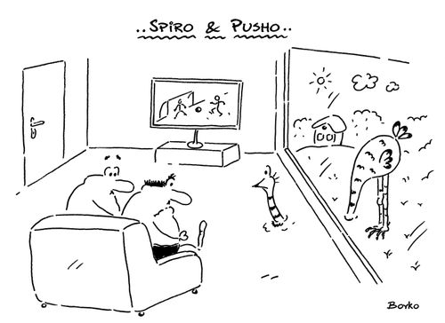 Spiro & Pusho and the ostrich