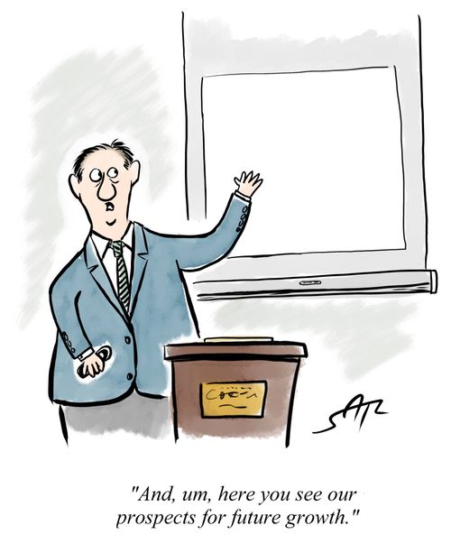"And, um, here you see our prospects for future growth."