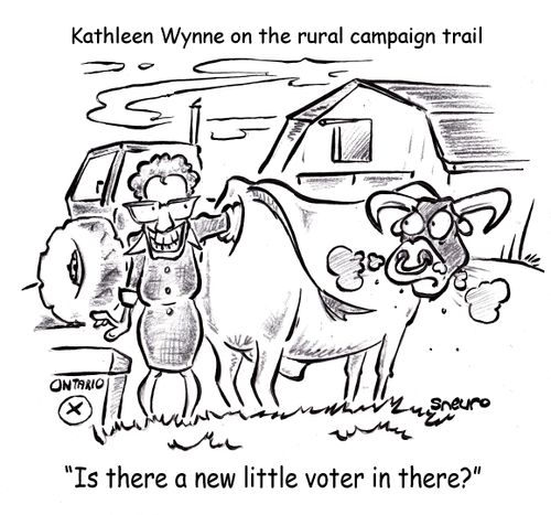 "Is there a new little voter in there?"