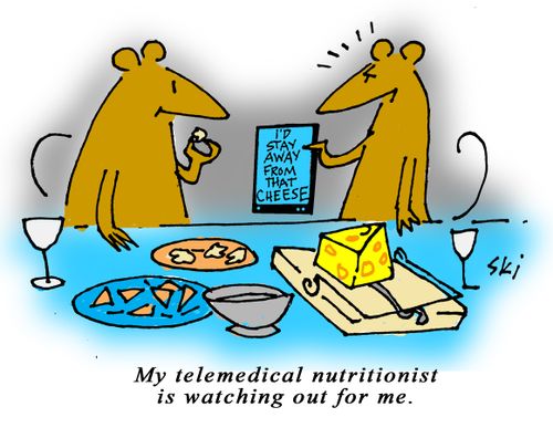 "My telemedical nutritionist is watching out for me."