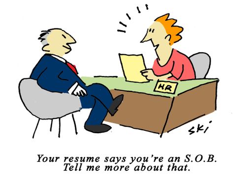 "Your resume says SOB, tell me more about that."