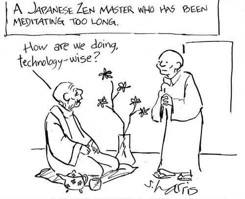 A Japanese Zen master who has been meditating too long.