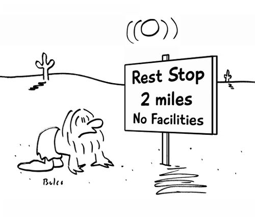 Rest Stop - 2 Miles. . . No Facilities.