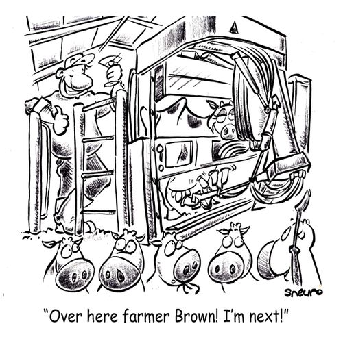"Over here farmer Brown. I'm next."