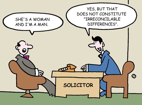 "Yes, but that does not constitute 'irreconcilable differences'."