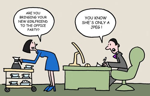 "Are bringing your new girlfriend to the office party?"