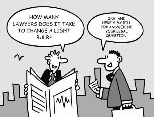 "How many lawyers does it take to change a light bulb?"