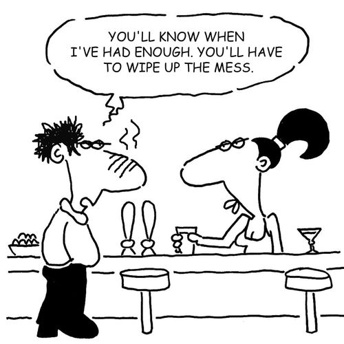 "You'll know when I've had enough. You'll have to wipe up the mess."