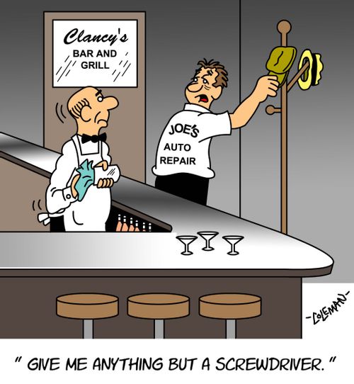 "Give me anything but a screwdriver."