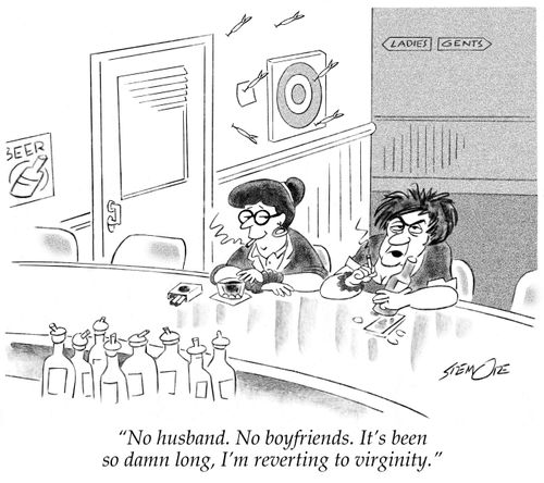 "No husband. No boyfriends. It's been so damn long, I'm reverting to virginity."