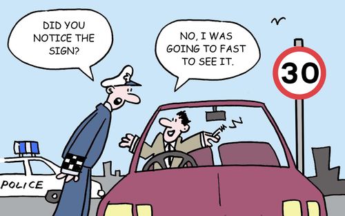 "No, I was going to fast to see it."