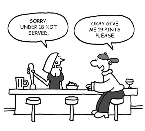 "Sorry, under 18 not served."