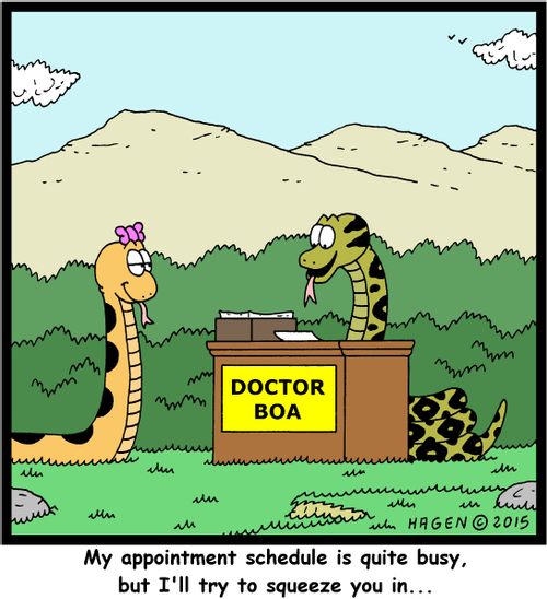 "My appointment schedule is quite busy, but I'll try to squeeze you in..."