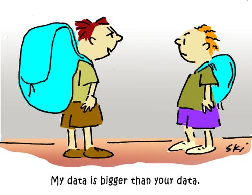 "My data is bigger than your data."