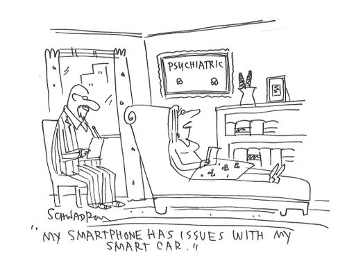 "My smartphone has issues with me smart car."
