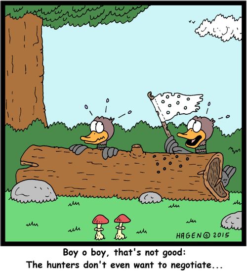 "Boy o boy, that's not good: The hunters don't even want to negotiate..."