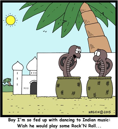 "Boy I'm so fed up with dancing to Indian music: Wish he would play some Rock'N Roll..."