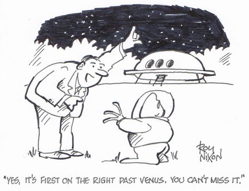 "Yes, it's first on the right past Venus. You can't miss it."
