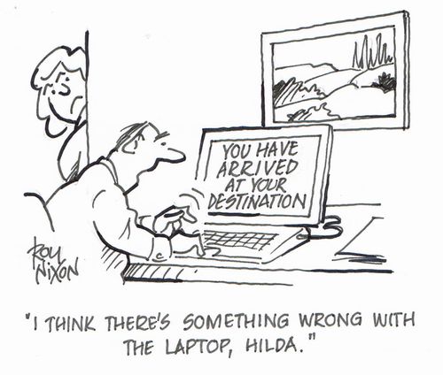 "I think there's something wrong with the laptop, Hilda."
