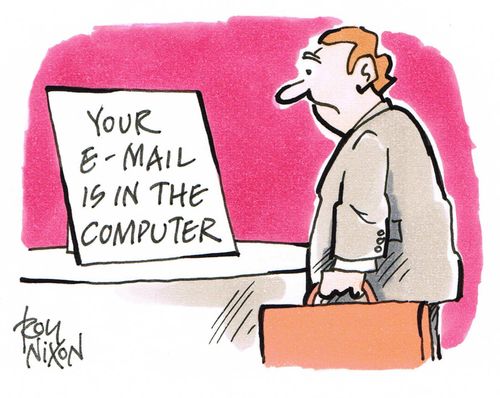 Your e-mail  in the computer