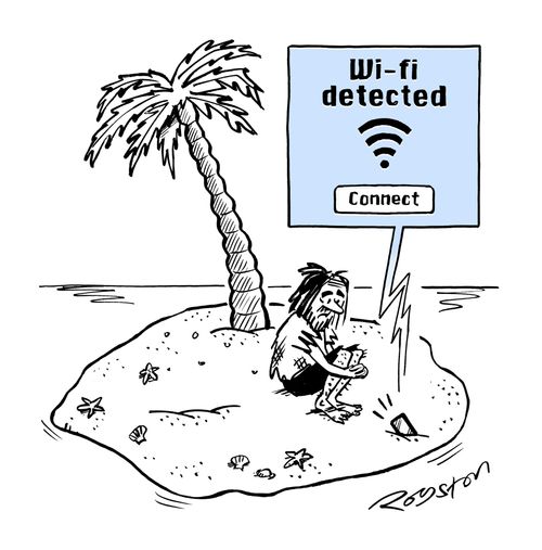Wi-fi detected on desert island