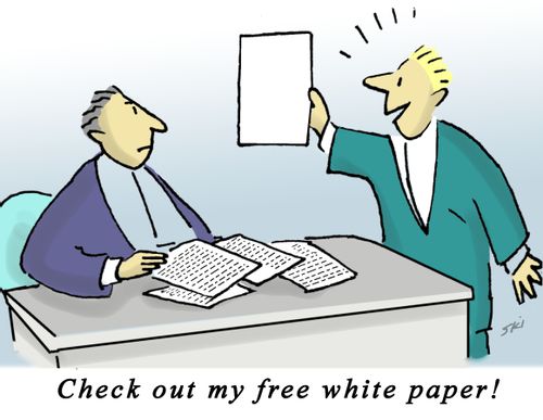 "Check out my free white paper!"