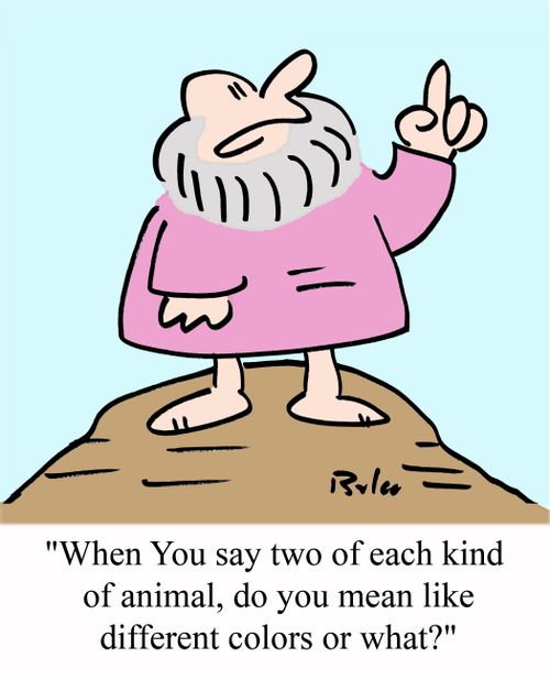 "When You say two of each kind of animal, do you mean like different colors or what?"