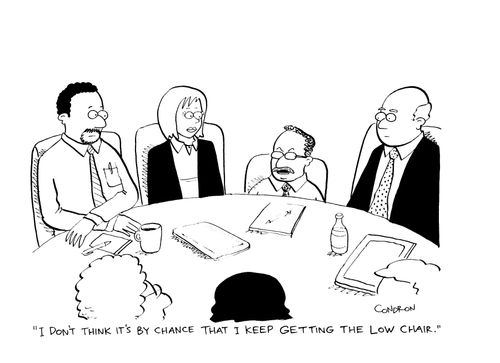 "I don't think it's by chance that I keep getting the low chair."