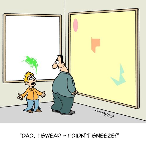 "Dad, I swear - I didn't sneeze!"
