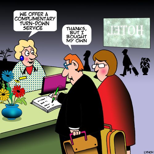 "We offer a complimentary turn-down service."