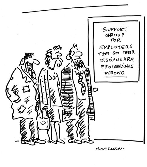 Support Group For Employers That Got Their Disciplinary Proceedings Wrong.