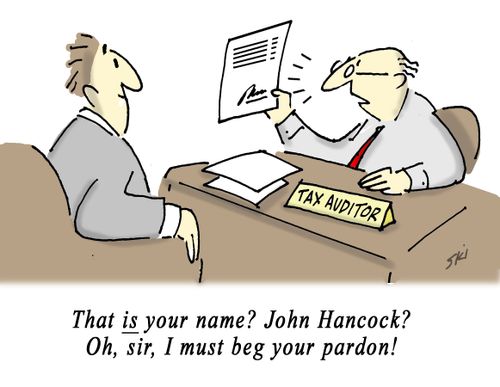 "That IS you name? John Hancock? Oh, sir, I must beg your pardon!"