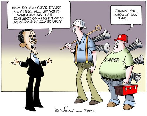 "Why do you guys start getting all uptight whenever the subject of a free trade agreement comes up..?"