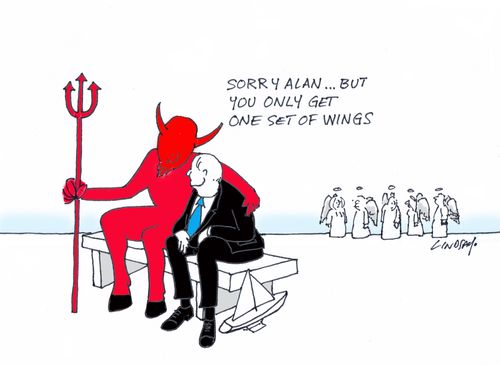 "Sorry Alan... you only get one set of wings."