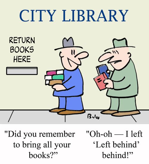 City Library: "Oh-oh - I left 'Left behind' behind!"