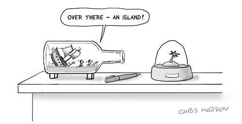 "Over there - an island!"