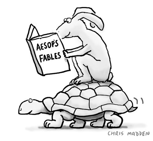 The tortoise and the hare - Aesop's fables.