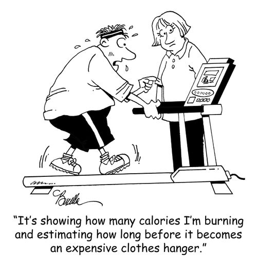 "It's showing how many calories I'm burning and estimating how long before it becomes an expensive clothes hanger."