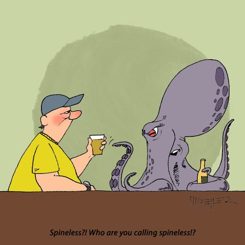 "Spineless?! Who are you calling spineless!?"