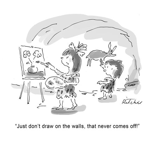 "Just don't draw on the walls, that never comes off!"
