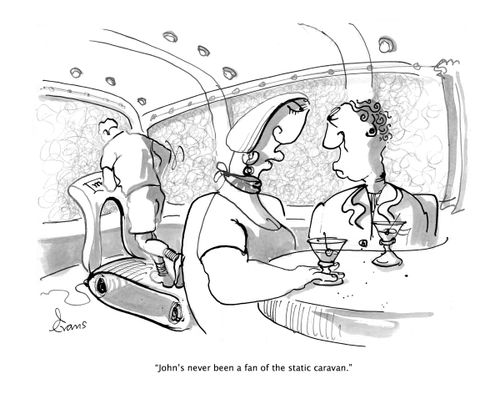 "John's never been a fan of the static caravan."